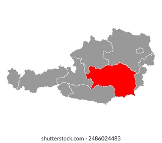 Austria of Styria map symbol shape, travel web flat concept icon symbol vector illustration .
