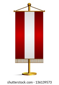Austria table flag isolated on white