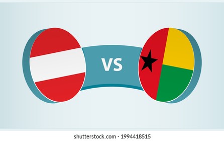 Österreich gegen Guinea-Bissau, Teamsportwettkampfkonzept. Länderflagge.