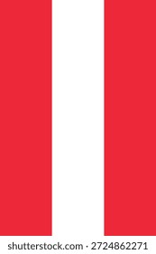 Bandera de Vertical de Austria en colores oficiales, dimensiones y Relación de aspecto. Bandera de Vector que simboliza el orgullo nacional, la identidad, el patrimonio, el patriotismo y la autoridad