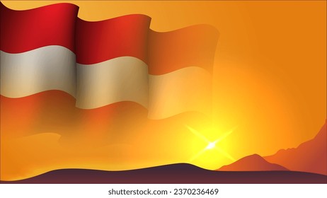 austria waving flag background design on sunset view vector illustration suitable for poster, social media design event on austria