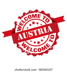 AUSTRIA. Welcome to AUSTRIA,stamp. Sign.Seal.Logo