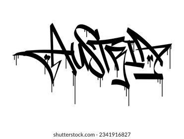 AUSTRIA word graffiti tag style