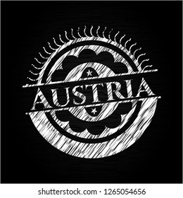 Austria written with chalkboard texture