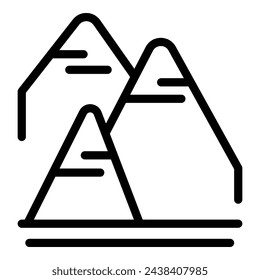 Austrian alps icon outline vector. Alpine Austria destination. Travel winter vacation