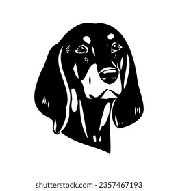 Austrian Black and Tan Hound austrian brandlbracke vector