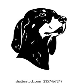 Austrian Black and Tan Hound austrian brandlbracke vector