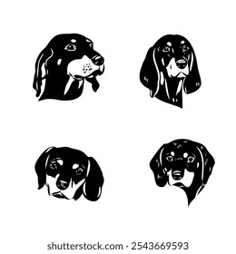 Austrian Black and Tan Hound austrian brandlbracke vector