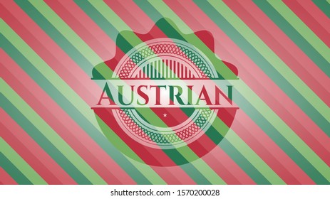 Austrian christmas emblem. Vector Illustration. Detailed.
