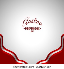 Austrian flag country background. Austrian Republic National Independence Day greeting. Flag Illustration Vector.