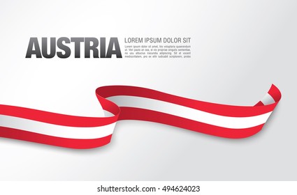 Austrian flag on a white background