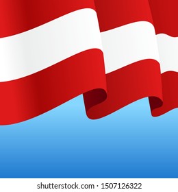 Austrian flag wavy abstract background. Vector illustration.