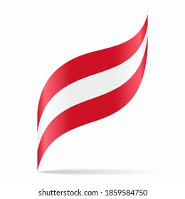 Austrian flag wavy abstract background. Vector illustration.