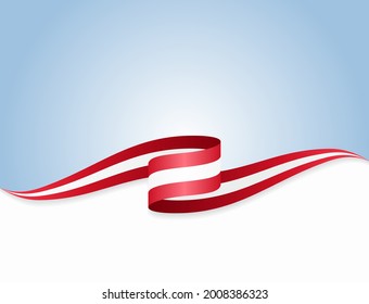 Austrian flag wavy abstract background. Vector illustration.