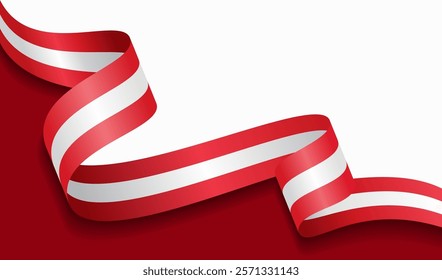 Austrian flag wavy abstract background. Vector illustration.