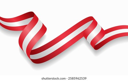 Austrian flag wavy abstract background. Vector illustration.