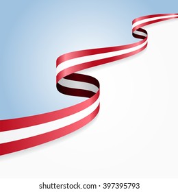 Austrian flag wavy abstract background. Vector illustration.