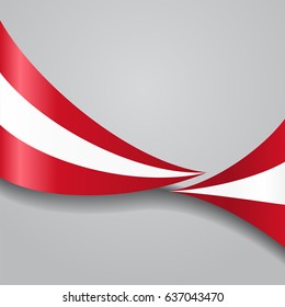 Austrian flag wavy abstract background. Vector illustration.