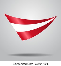 Austrian flag wavy abstract background. Vector illustration.