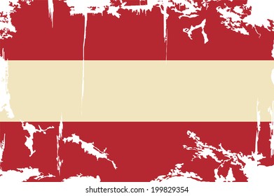 Austrian grunge flag. Vector illustration.