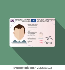 Austrian identity card vector work