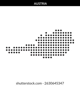 Austrian map with dotted contours