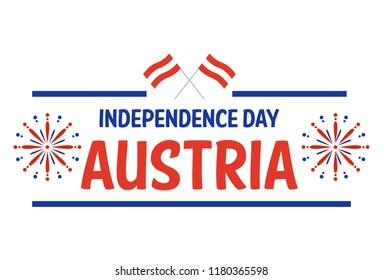 Austrian National Day banner, Vector