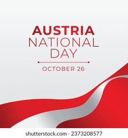 Austrian National Day design template good for celebration usage. austrian flag vector design. flat design. vector eps 10.