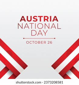 Austrian National Day design template good for celebration usage. austrian flag vector design. flat design. vector eps 10.
