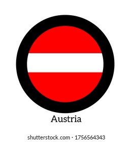 Austrian national flag. Vector illustration of Austrian flag.