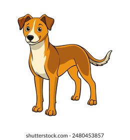 Österreichische Pinscher Hund Vektorillustration isoliert auf weißem Hintergrund im Cartoon-Stil.