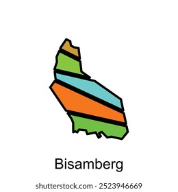 Mapa político austríaco com capital Cidade de Bisamberg, fronteiras nacionais, cidades importantes ilustração modelo de design