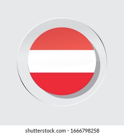 Austrian State Flag Circle Icon With A White Background