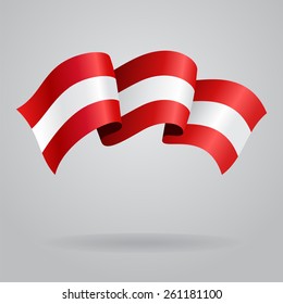 Austrian waving Flag. Vector illustration Eps 8.