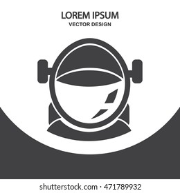 Austronaut helmet icon on the background