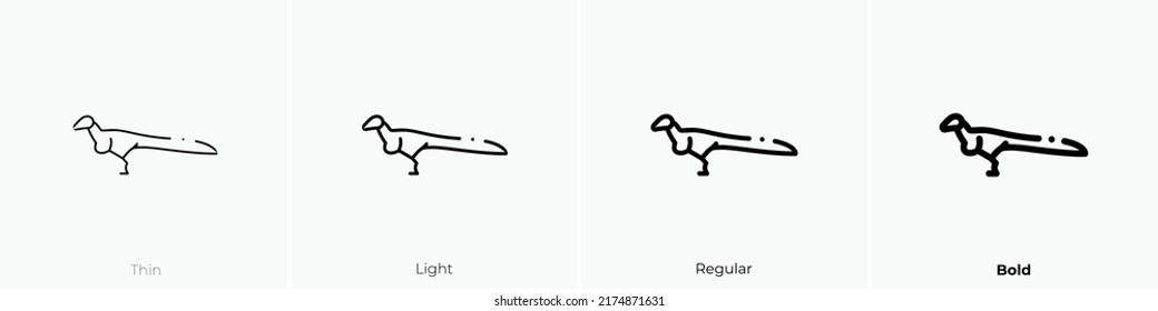austroraptor icon. Thin, Light Regular And Bold style design isolated on white background