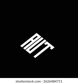 AUT letter logo design on black background.  
AUT letter business logo design. 
AUT creative initials letter logo concept.
