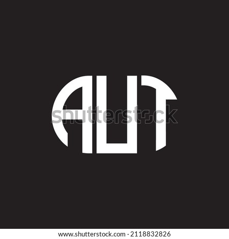 AUT letter logo design on black background. AUT 
creative initials letter logo concept. AUT letter design.
 Stock fotó © 