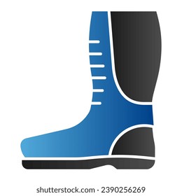 Autom bootet flaches Symbol. Gummi sticht Farbsymbole im trendigen Flachstil. Geschmacksmuster für Schutzschuhe mit Farbverlauf-Design, entwickelt für Web und App. EPS10