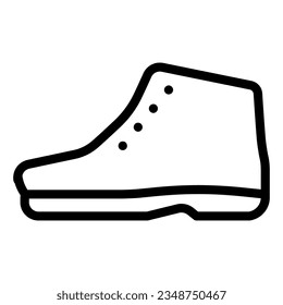 Autamn boots line icon. Cold season boots vector illustration isolated on white. Footwear outline style designed for and app. Eps 10.