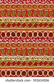 authentic African seamless pattern made with red and brown colors