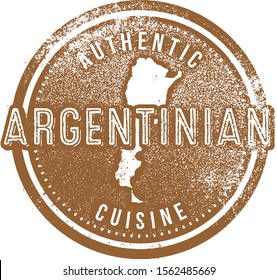 Auténtico menú de cocina argentina sello de diseño