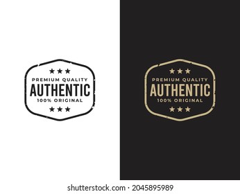 authentic badge label design concept. 