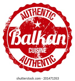 authentic balkan cuisine stamp