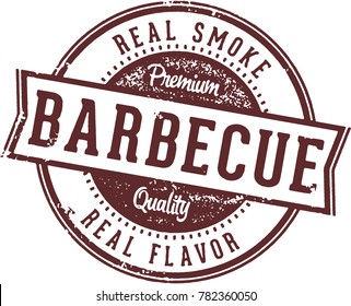 Authentic Barbecue Menu Design Stamp