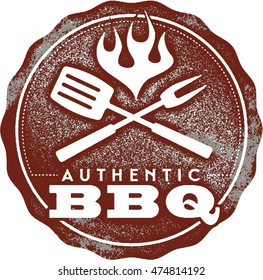 Authentic BBQ Vintage Barbecue Sign