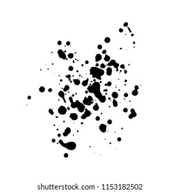 authentic black blots for grunge design needs
