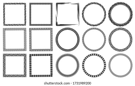 飾り枠 正方形 モノクロ の画像 写真素材 ベクター画像 Shutterstock