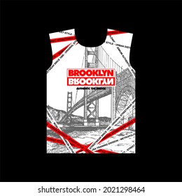 authentic the bridge brooklyn tshirt design