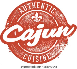 Authentic Cajun Cuisine Menu Stamp